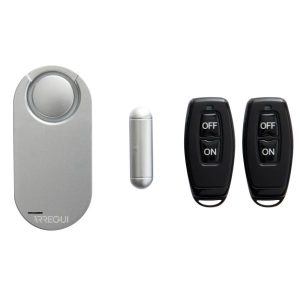 Alarm with remote control for door
